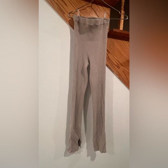 H&M Ribbed High-Waist Leggings Tan Neutral Size S - Picture 2 of 10